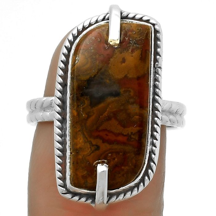 Natural Rare Cady Mountain Agate Ring size-8 SDR172260 R-1635, 10x22 mm