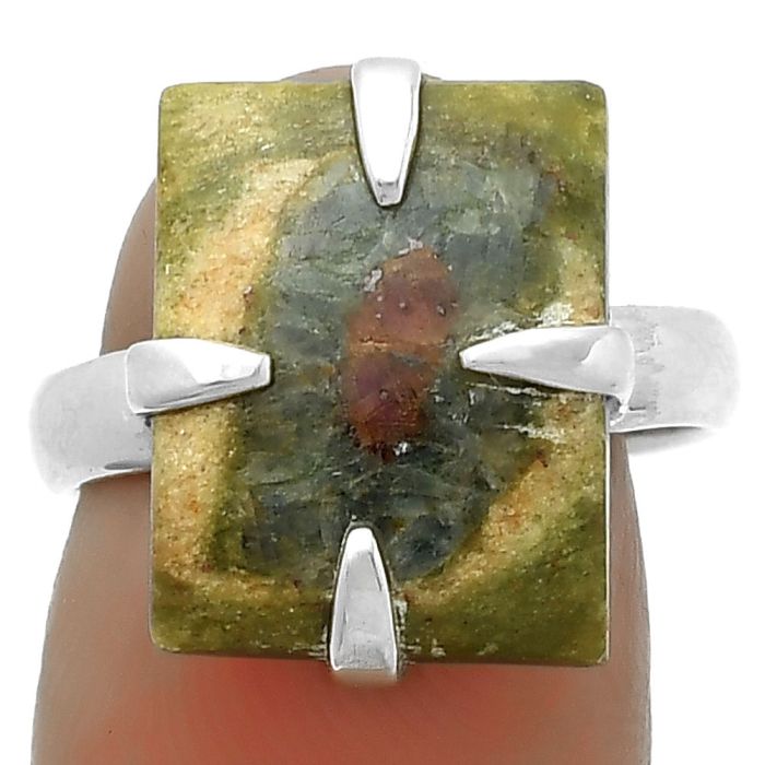 Natural Ruby In Fuchsite Ring size-7.5 SDR172393 R-1305, 12x16 mm