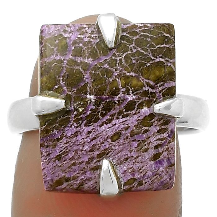 Natural Purpurite - South Africa Ring size-8 SDR172398 R-1305, 13x17 mm