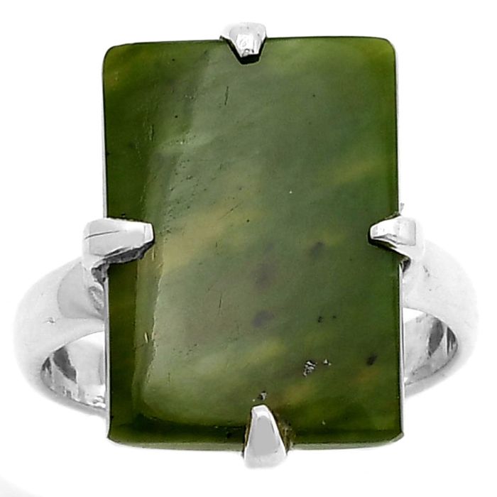 Natural Chrome Chalcedony Ring size-7.5 SDR172399 R-1305, 12x17 mm