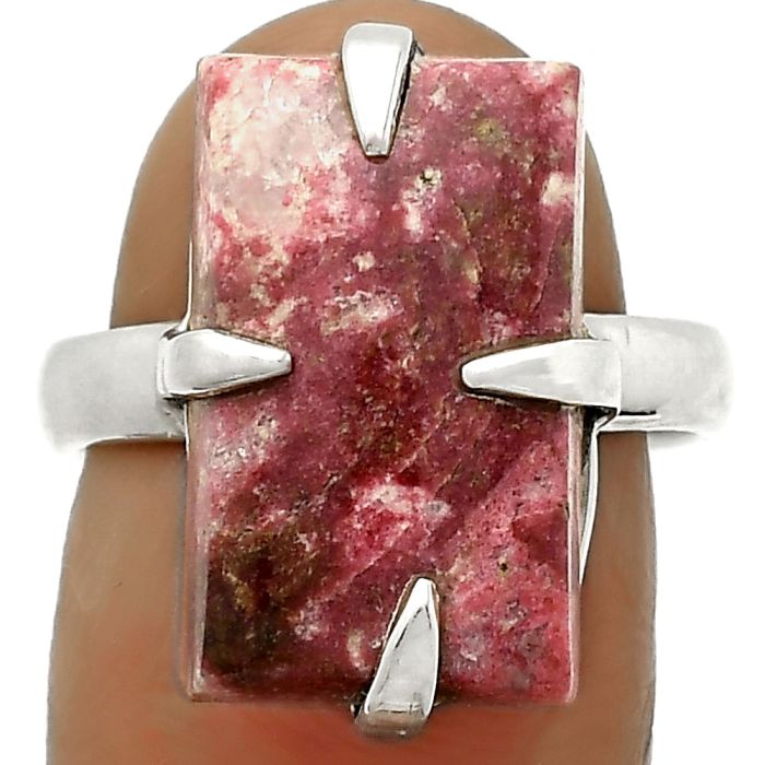 Natural Pink Thulite - Norway Ring size-7.5 SDR172417 R-1305, 11x18 mm