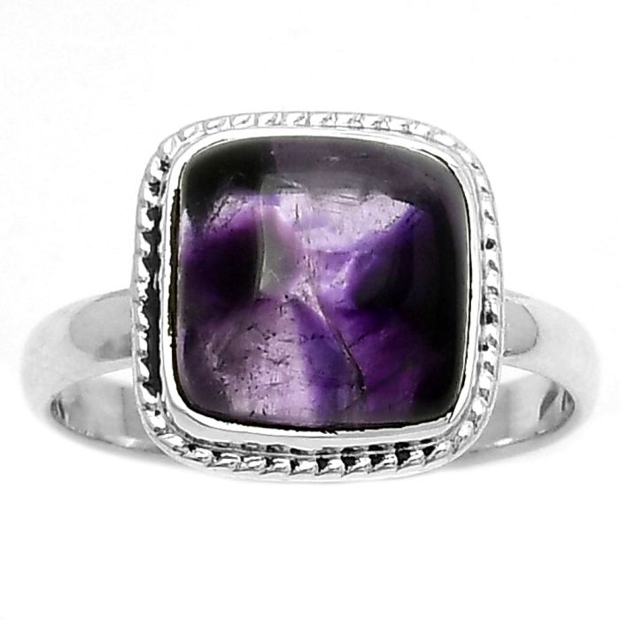 Super 23 Amethyst Mineral From Auralite 23 Ring size-7.5 SDR173088 R-1009, 10x10 mm