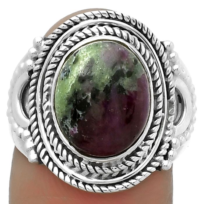 Natural Ruby Zoisite - Africa Ring size-8.5 SDR173393 R-1570, 10x12 mm