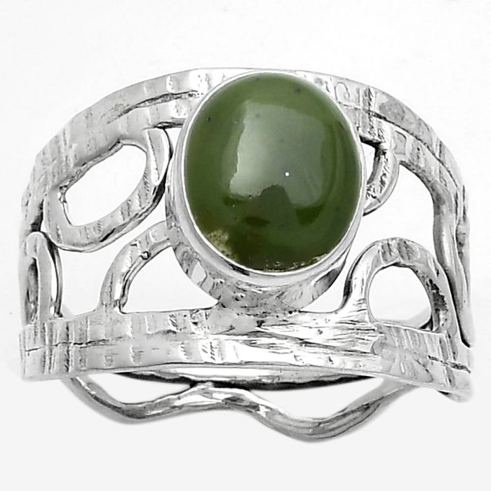 Natural Chrome Chalcedony Ring size-8 SDR174024 R-1133, 8x10 mm