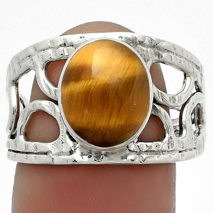 Natural Tiger Eye - Africa Ring size-9 SDR174052 R-1133, 9x11 mm