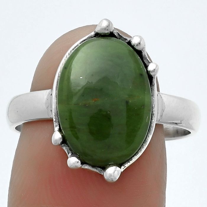 Natural Chrome Chalcedony Ring size-9 SDR174111 R-1506, 10x14 mm