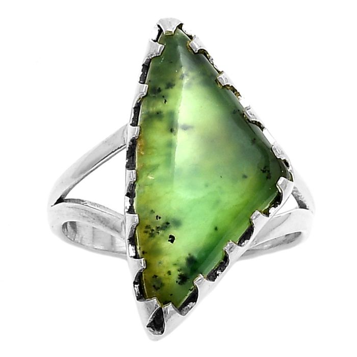 Natural Chrome Chalcedony Ring size-8 SDR174314 R-1210, 12x23 mm