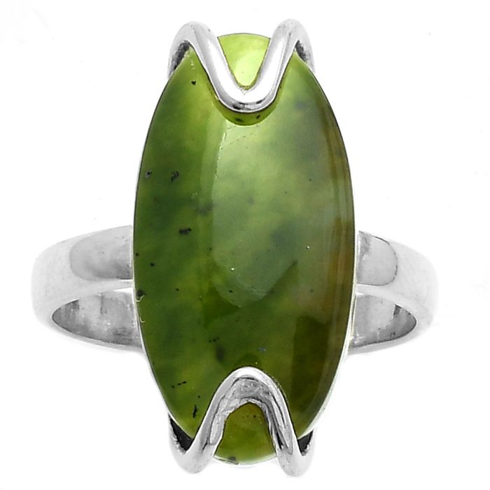 Natural Chrome Chalcedony Ring size-8.5 SDR174386 R-1479, 11x22 mm