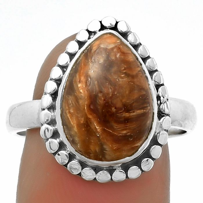 Natural Caramel Opal Ring size-9.5 SDR174568 R-1071, 10x14 mm