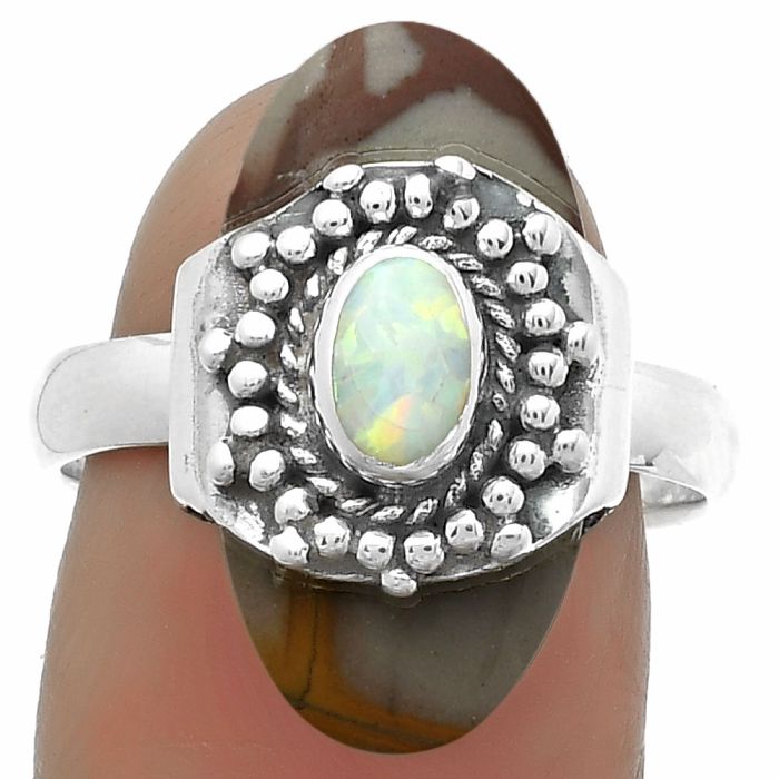Natural Noreena Jasper & Fire Opal Ring size-8 SDR174641 R-1371, 11x20 mm