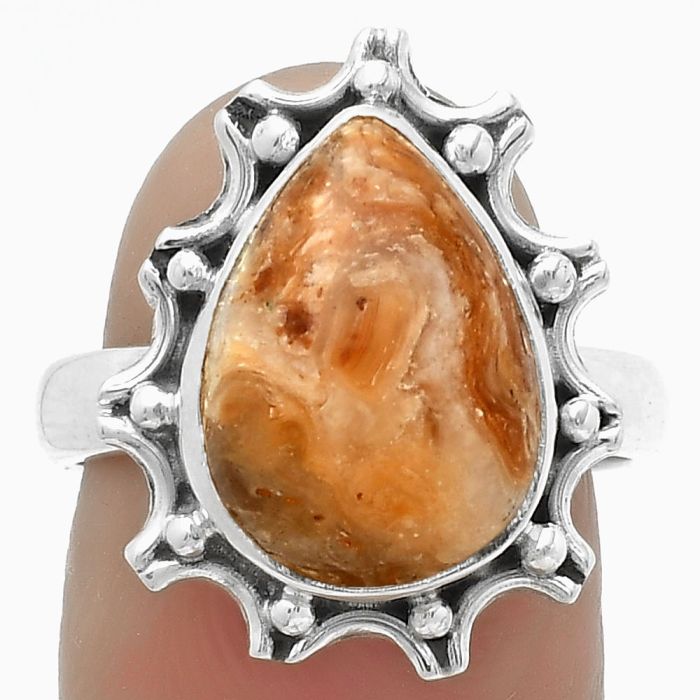 Natural Caramel Opal Ring size-7.5 SDR174703 R-1189, 10x14 mm
