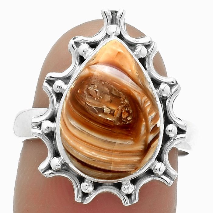 Natural Caramel Opal Ring size-7.5 SDR174717 R-1189, 10x14 mm