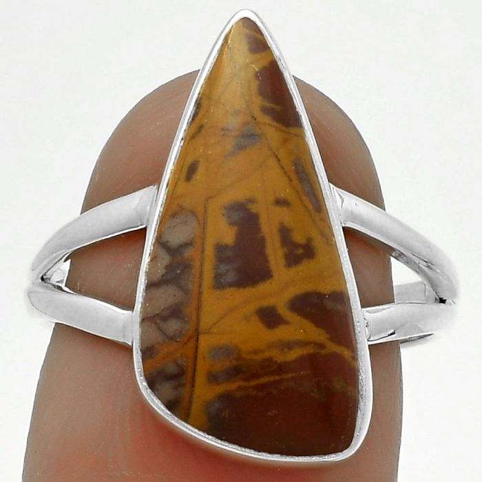 Natural Noreena Jasper Ring size-7.5 SDR174937 R-1002, 9x10 mm