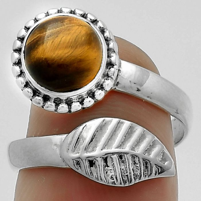 Natural Tiger Eye - Africa Ring size-7.5 SDR175262 R-1440, 8x8 mm