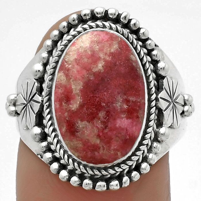 Natural Pink Thulite - Norway Ring size-8 SDR175366 R-1424, 10x14 mm