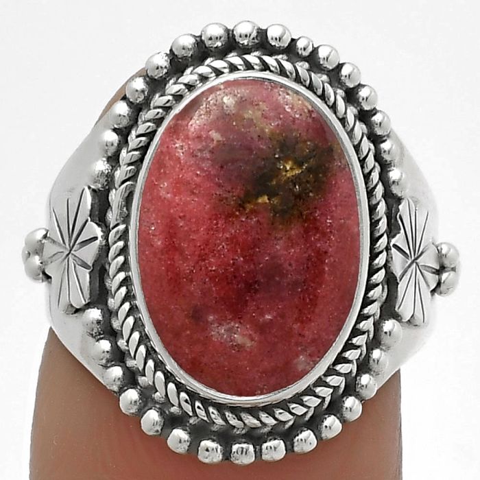 Natural Pink Thulite - Norway Ring size-7 SDR175382 R-1424, 10x14 mm
