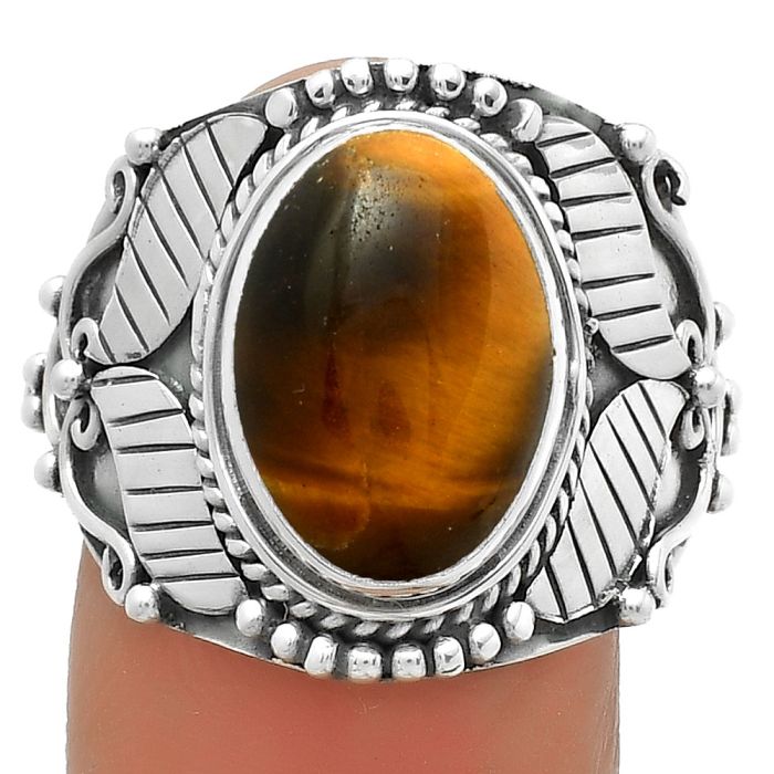 Southwest Style - Tiger Eye - Africa Ring size-8 SDR175469 R-1507, 9x13 mm