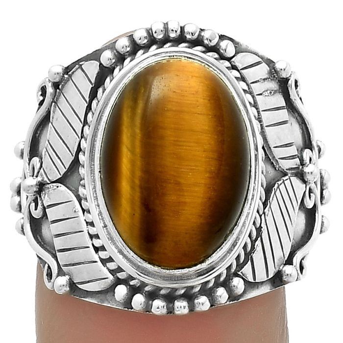 Southwest Style - Tiger Eye - Africa Ring size-7.5 SDR175492 R-1507, 10x14 mm