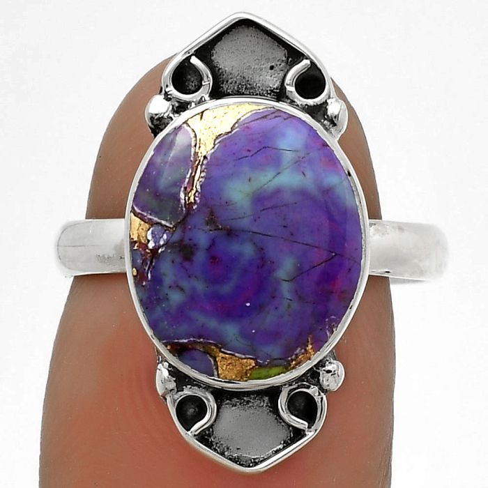 Copper Purple Turquoise - Arizona Ring size-7 SDR176045 R-1204, 11x13 mm