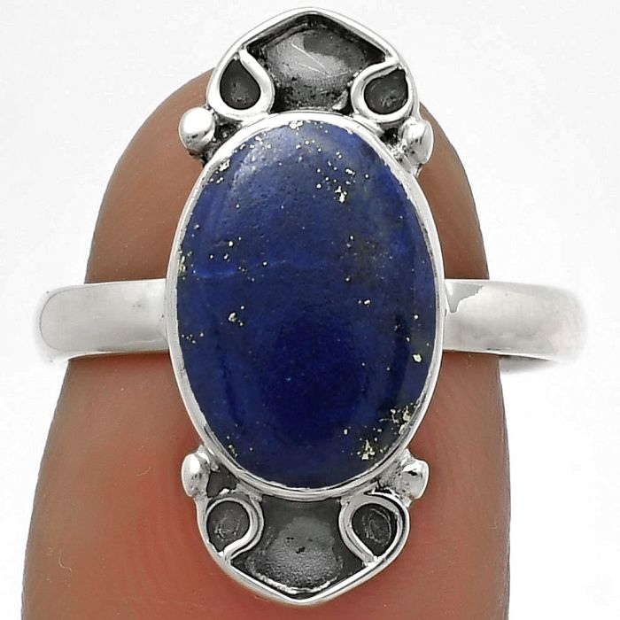 Natural Lapis - Afghanistan Ring size-7 SDR176068 R-1204, 9x13 mm