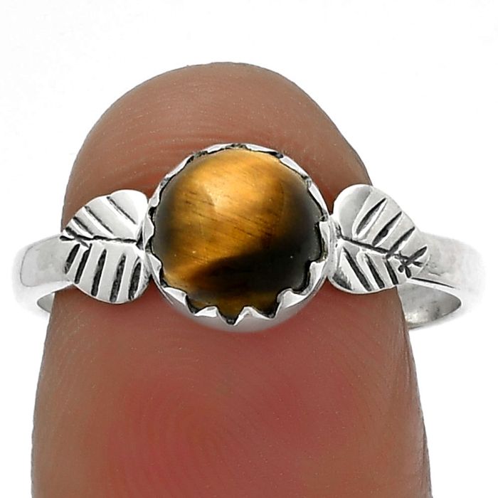 Natural Tiger Eye - Africa Ring size-8 SDR176442 R-1210, 7x7 mm