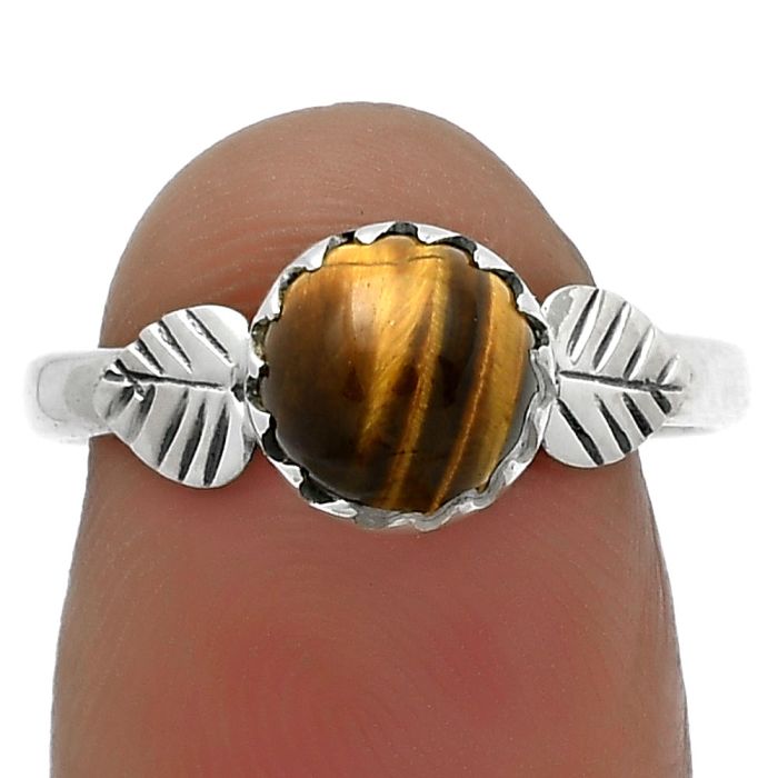 Natural Tiger Eye - Africa Ring size-7 SDR176444 R-1210, 7x7 mm