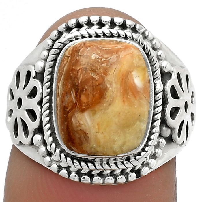Natural Caramel Opal Ring size-6.5 SDR176765 R-1541, 9x11 mm