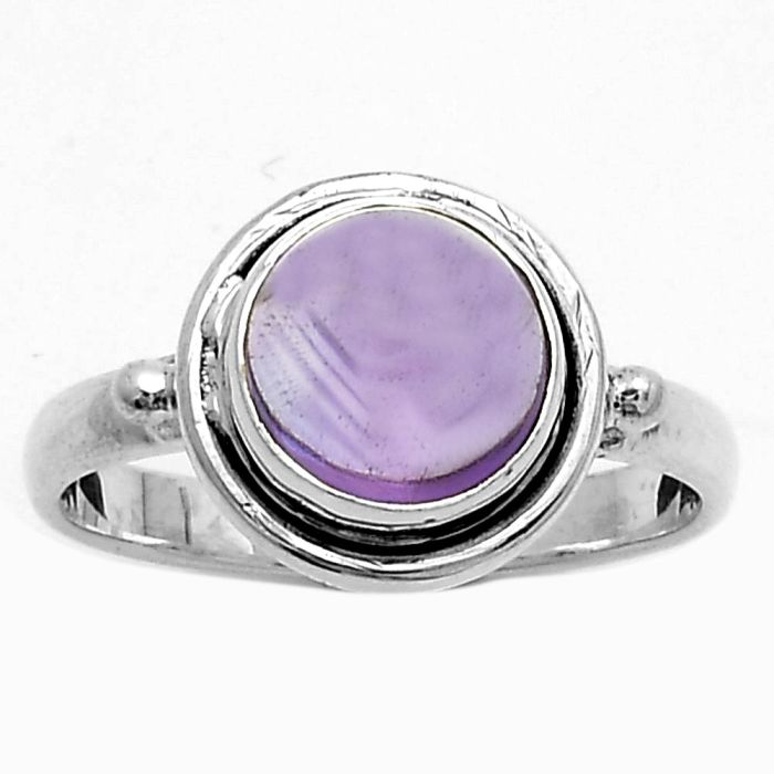 Natural Amethyst Cab - Brazil Ring size-8.5 SDR177142 R-1220, 9x9 mm