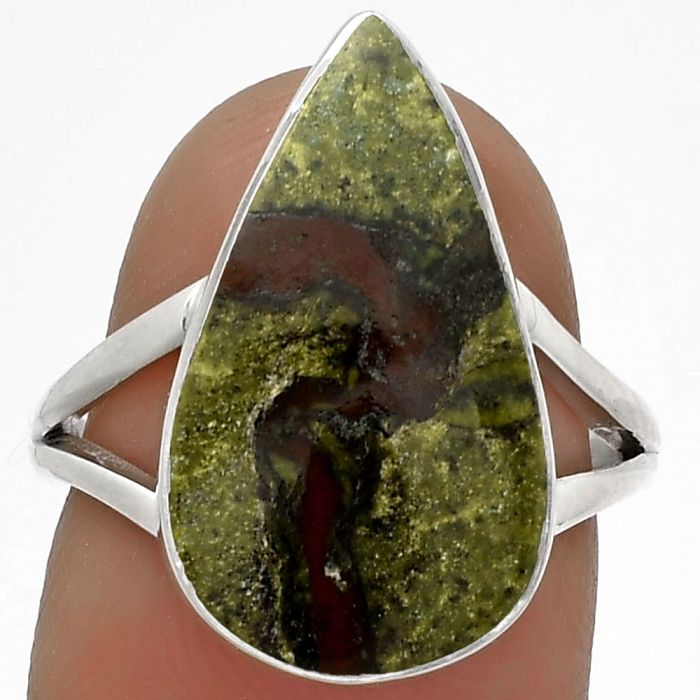 Dragon Blood Stone - South Africa Ring size-7 SDR178151 R-1002, 11x20 mm
