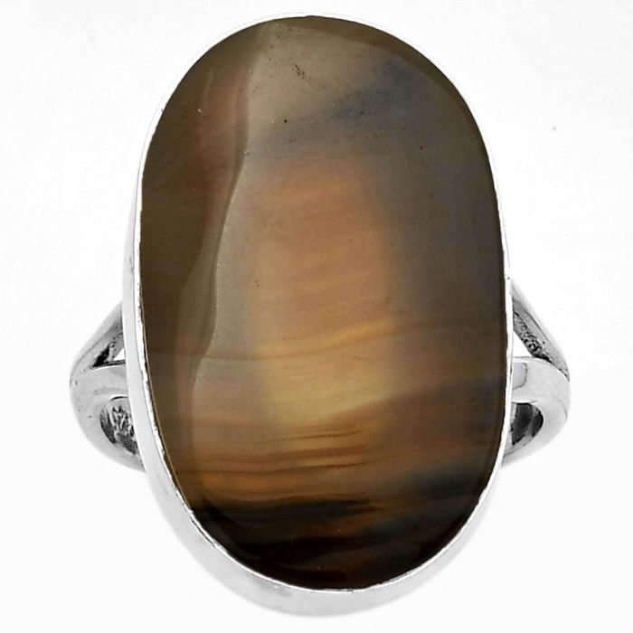 Natural Montana Agate - USA Ring size-7.5 SDR178204 R-1002, 14x23 mm