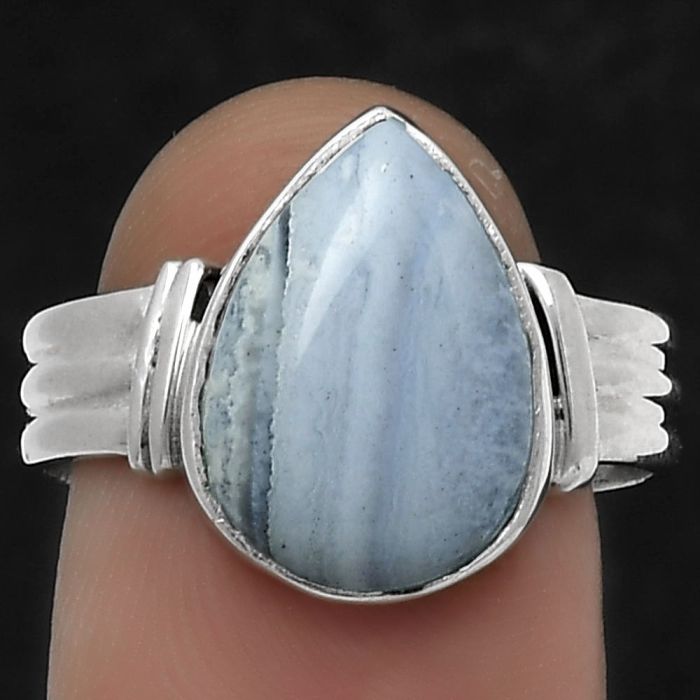Blue Lace Agate - South Africa Ring size-8.5 SDR178716 R-1470, 10x14 mm