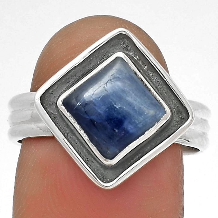 Natural Blue Kyanite - Brazil Ring size-8 SDR178793 R-1468, 8x8 mm