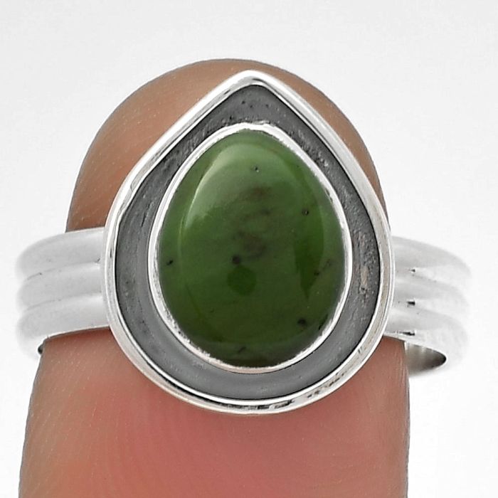 Natural Chrome Chalcedony Ring size-8 SDR178795 R-1468, 8x10 mm