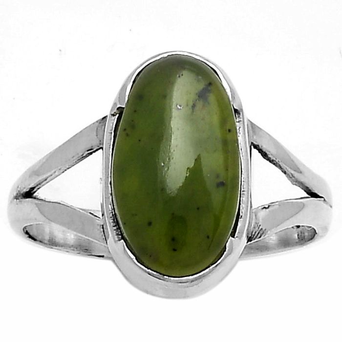 Natural Chrome Chalcedony Ring size-8.5 SDR178953 R-1438, 8x14 mm