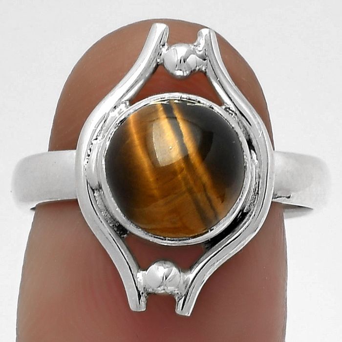 Natural Tiger Eye - Africa Ring size-8 SDR179084 R-1663, 9x9 mm