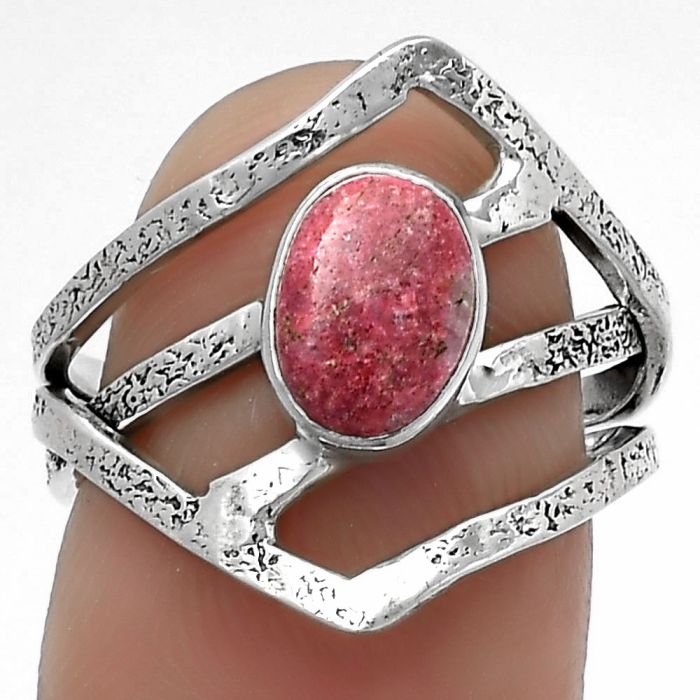 Natural Pink Thulite - Norway Ring size-7 SDR179271 R-1471, 6x8 mm