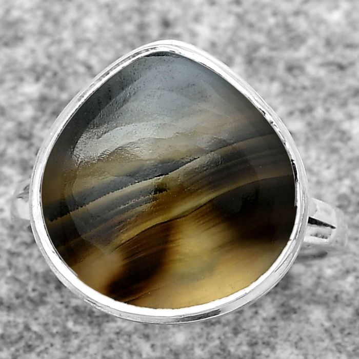 Natural Montana Agate - USA Ring size-8 SDR180975 R-1007, 15x15 mm