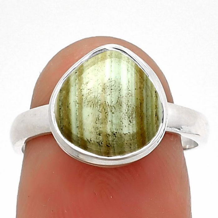 Natural Saturn Chalcedony Ring size-7 SDR181215 R-1007, 10x10 mm
