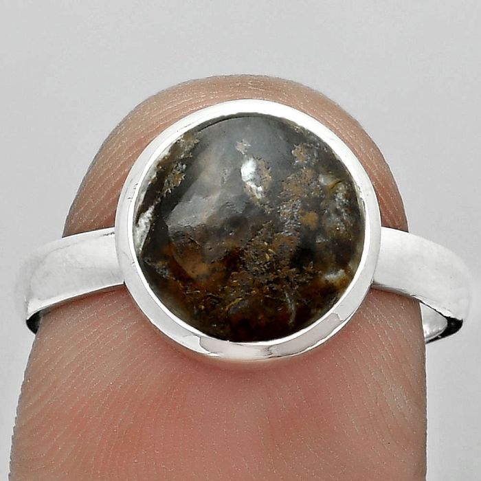 Natural Tube Agate - Turkish Ring size-8.5 SDR181586 R-1004, 10x10 mm