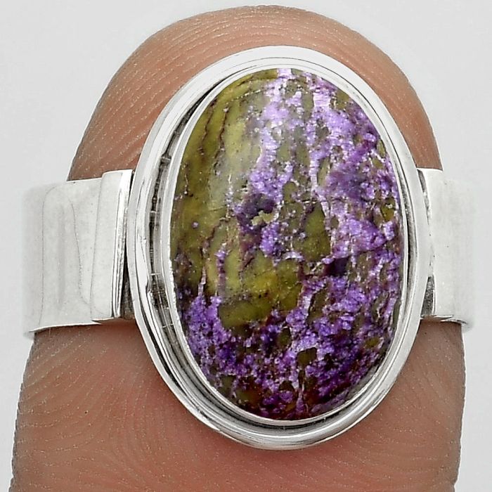 Natural Purpurite - South Africa Ring size-7.5 SDR182064 R-1521, 10x14 mm