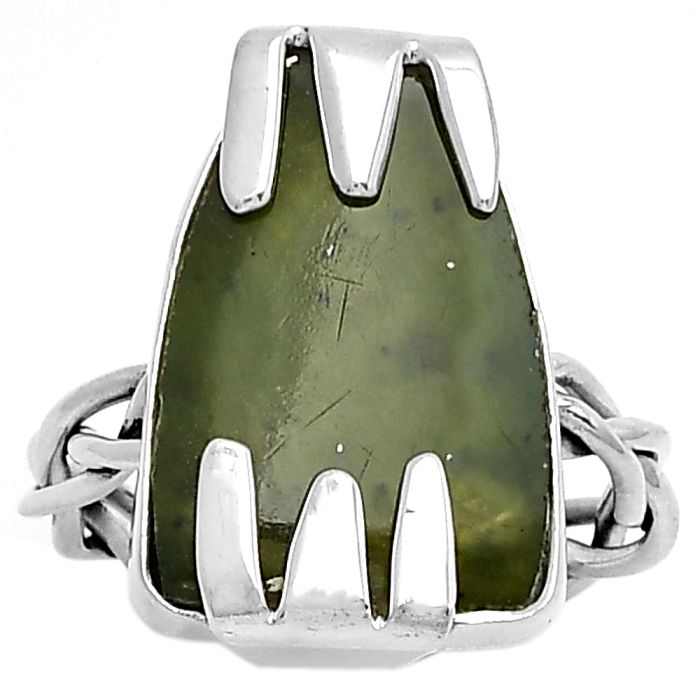 Natural Chrome Chalcedony Ring size-7.5 SDR182531 R-1650, 13x18 mm