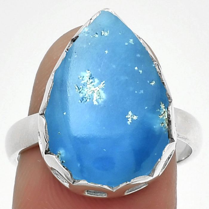 Natural Smithsonite Ring size-8 SDR183486 R-1428, 13x19 mm