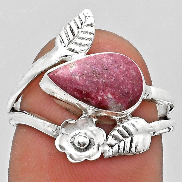 Natural Pink Thulite - Norway Ring size-7.5 SDR184202 R-1251, 7x12 mm