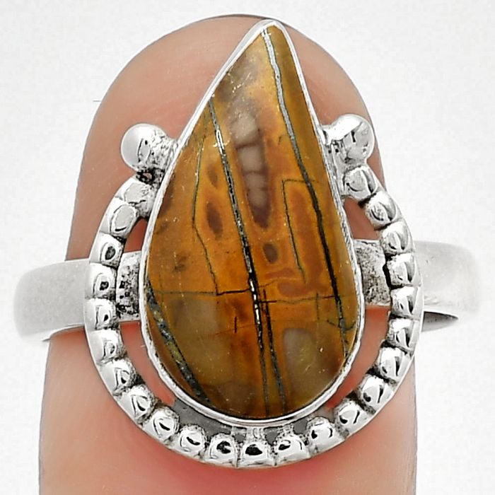 Natural Noreena Jasper Ring size-9 SDR184361 R-1518, 9x17 mm