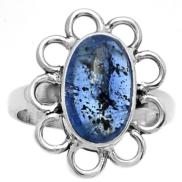Natural Blue Kyanite - Brazil Ring size-7.5 SDR184464 R-1527, 8x13 mm