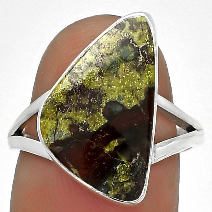 Dragon Blood Stone - South Africa Ring size-7.5 SDR184548 R-1002, 11x18 mm