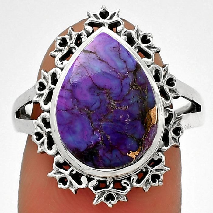 Copper Purple Turquoise - Arizona Ring size-7.5 SDR184569 R-1114, 10x14 mm
