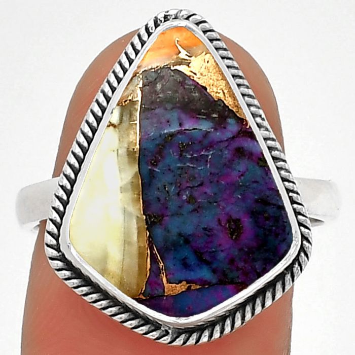 Spiny Oyster Turquoise - Arizona Ring size-8.5 SDR184828 R-1009, 14x18 mm