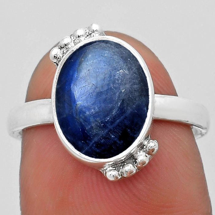 Blue Fire Labradorite - Madagascar Ring size-7 SDR185100 R-1102, 9x12 mm