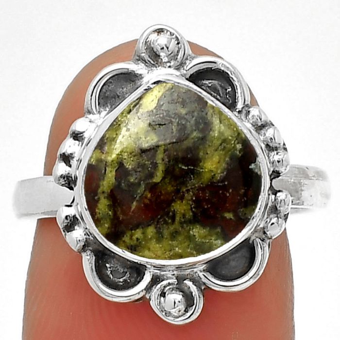 Dragon Blood Stone - South Africa Ring size-7.5 SDR185331 R-1103, 11x11 mm